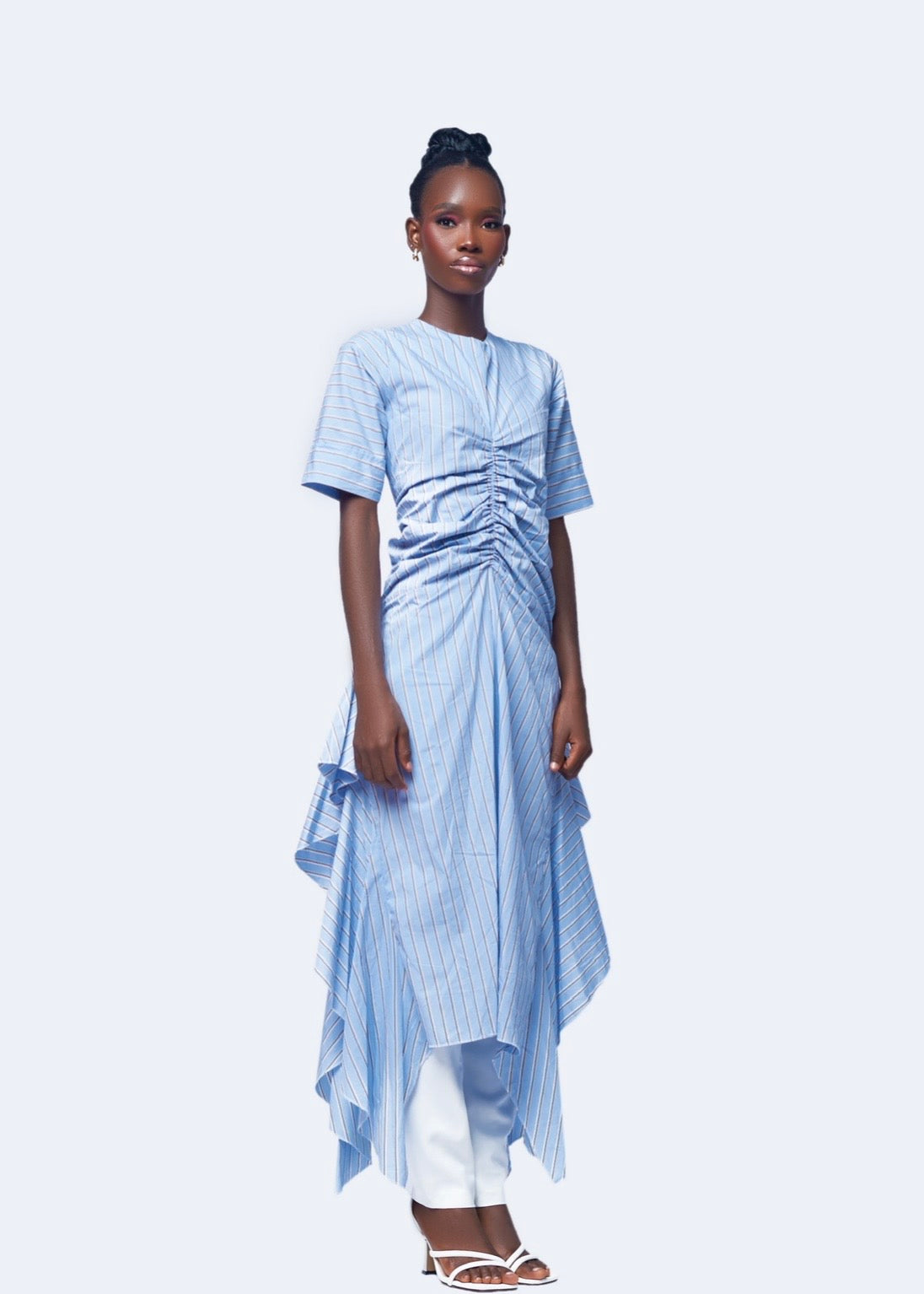SNDRMODE - RUCHED CASCADE DRESS