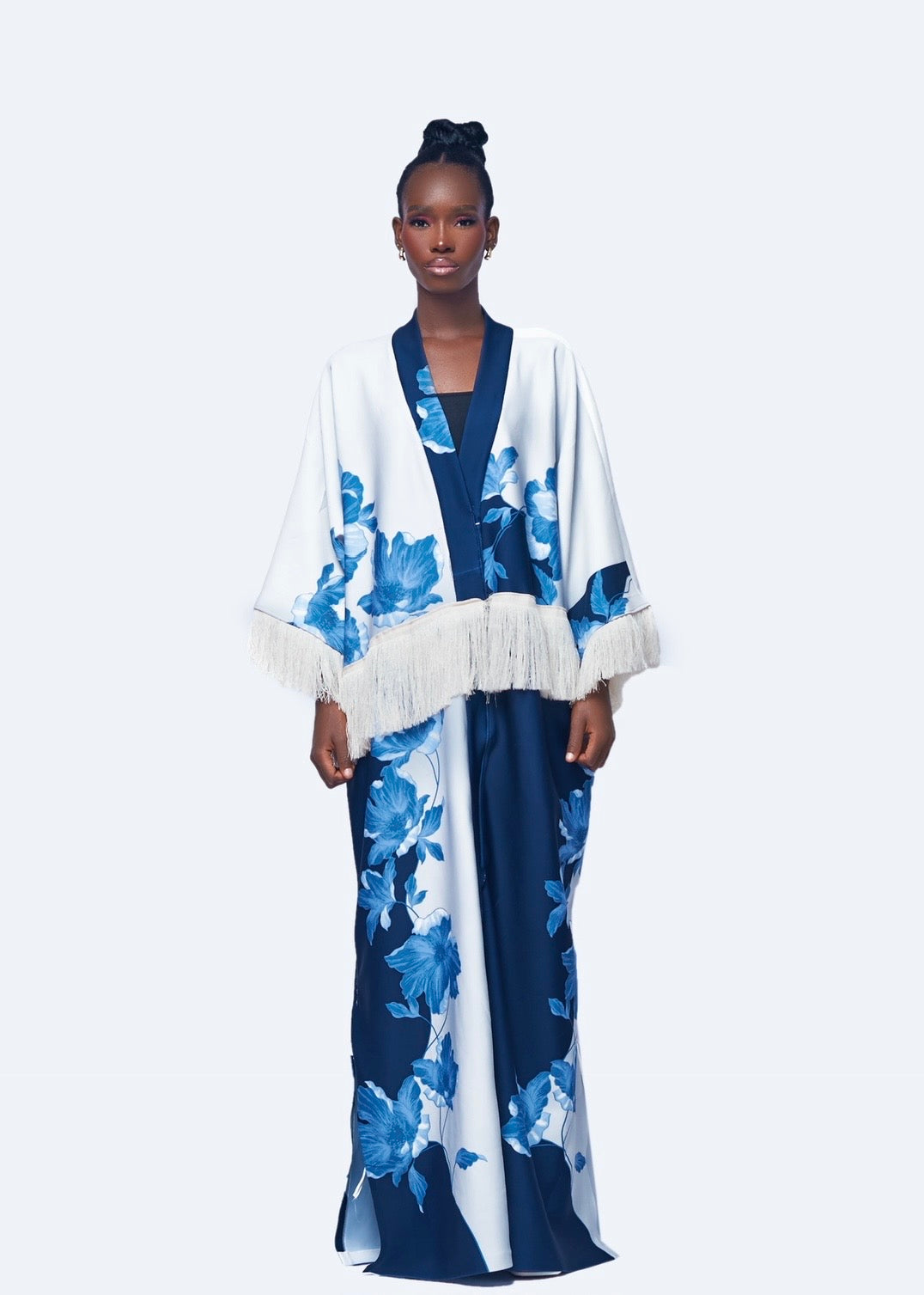 SNDRMODE - BLOOM FRINGE KIMONO DRESS