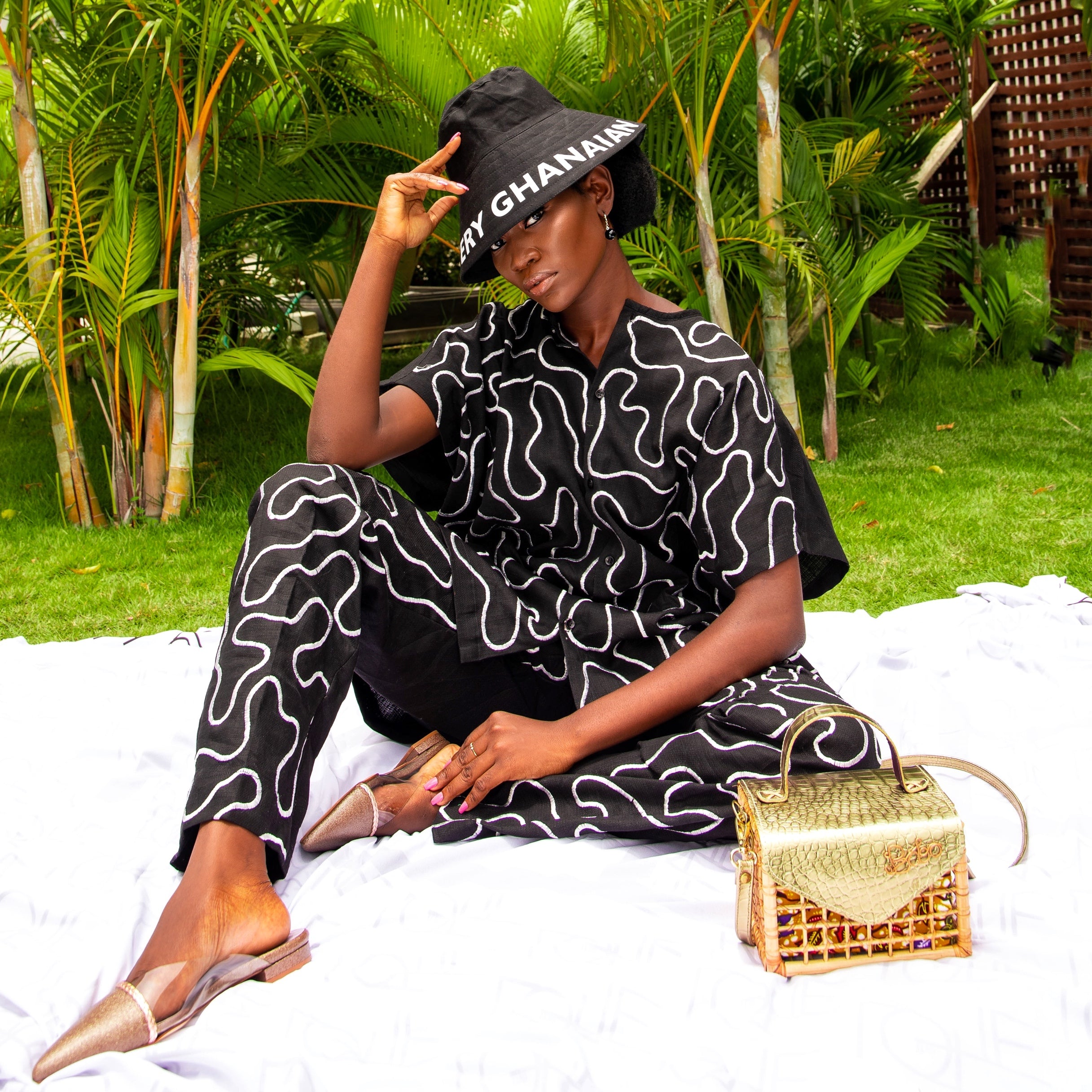 JZO Embroidered Dashiki And Pants Set