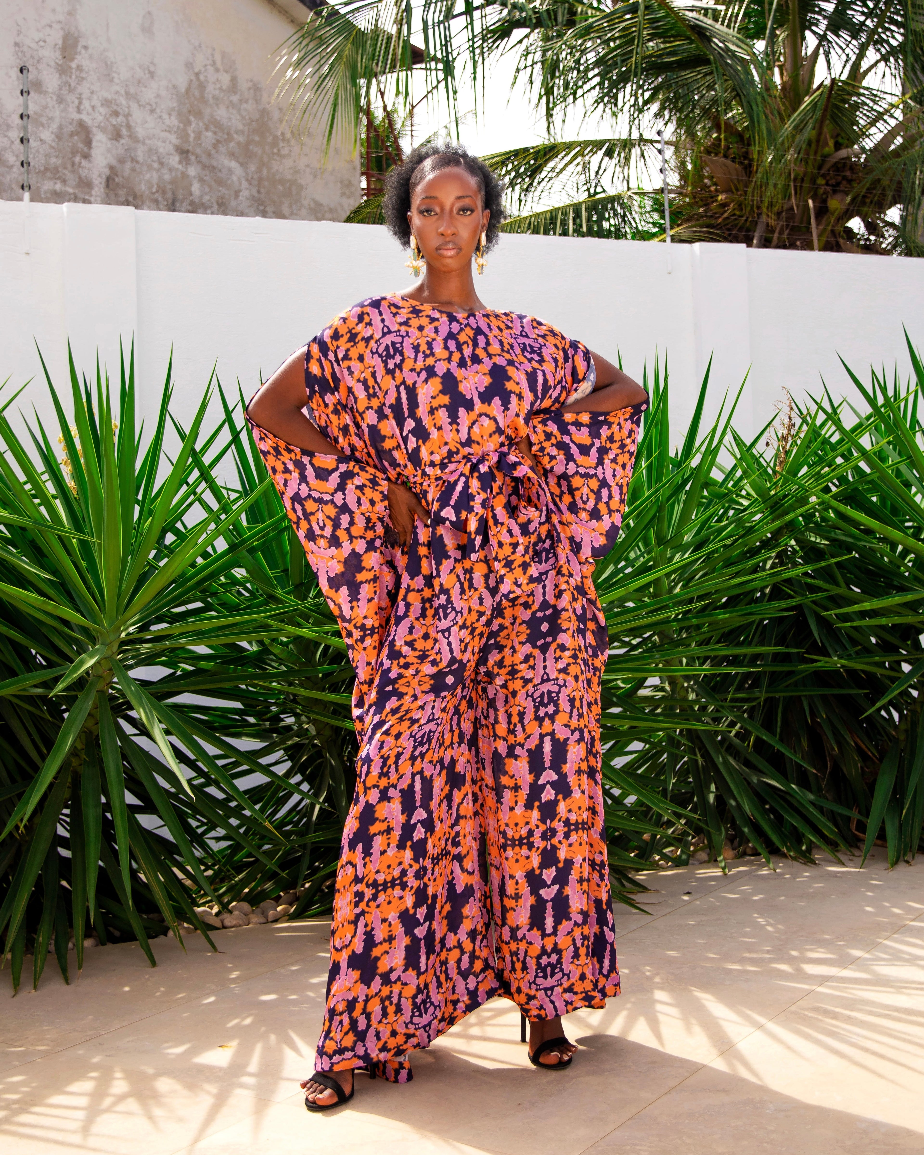 Asantii - Umutoni Belted Jumpsuit Kaftan