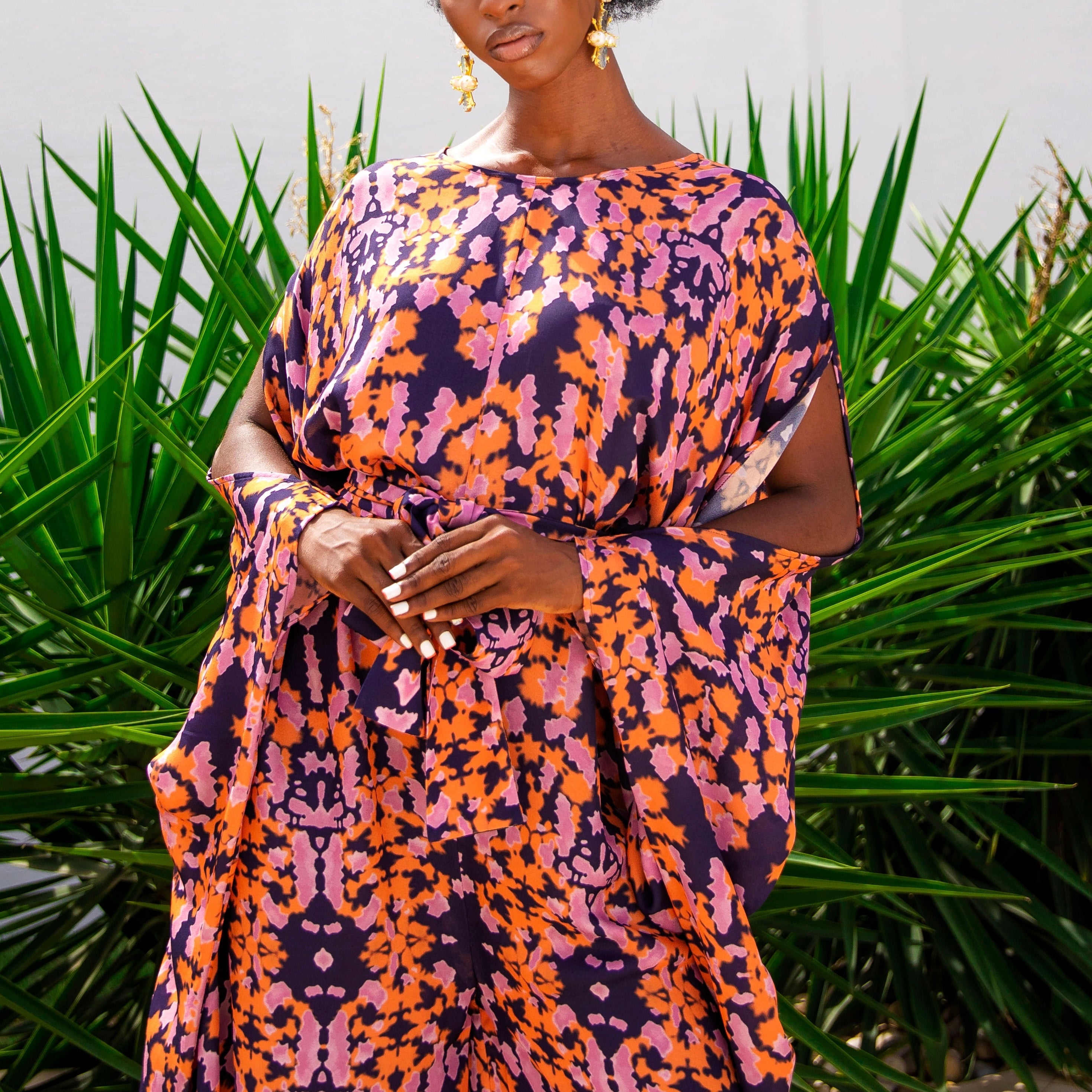 Asantii - Umutoni Belted Jumpsuit Kaftan