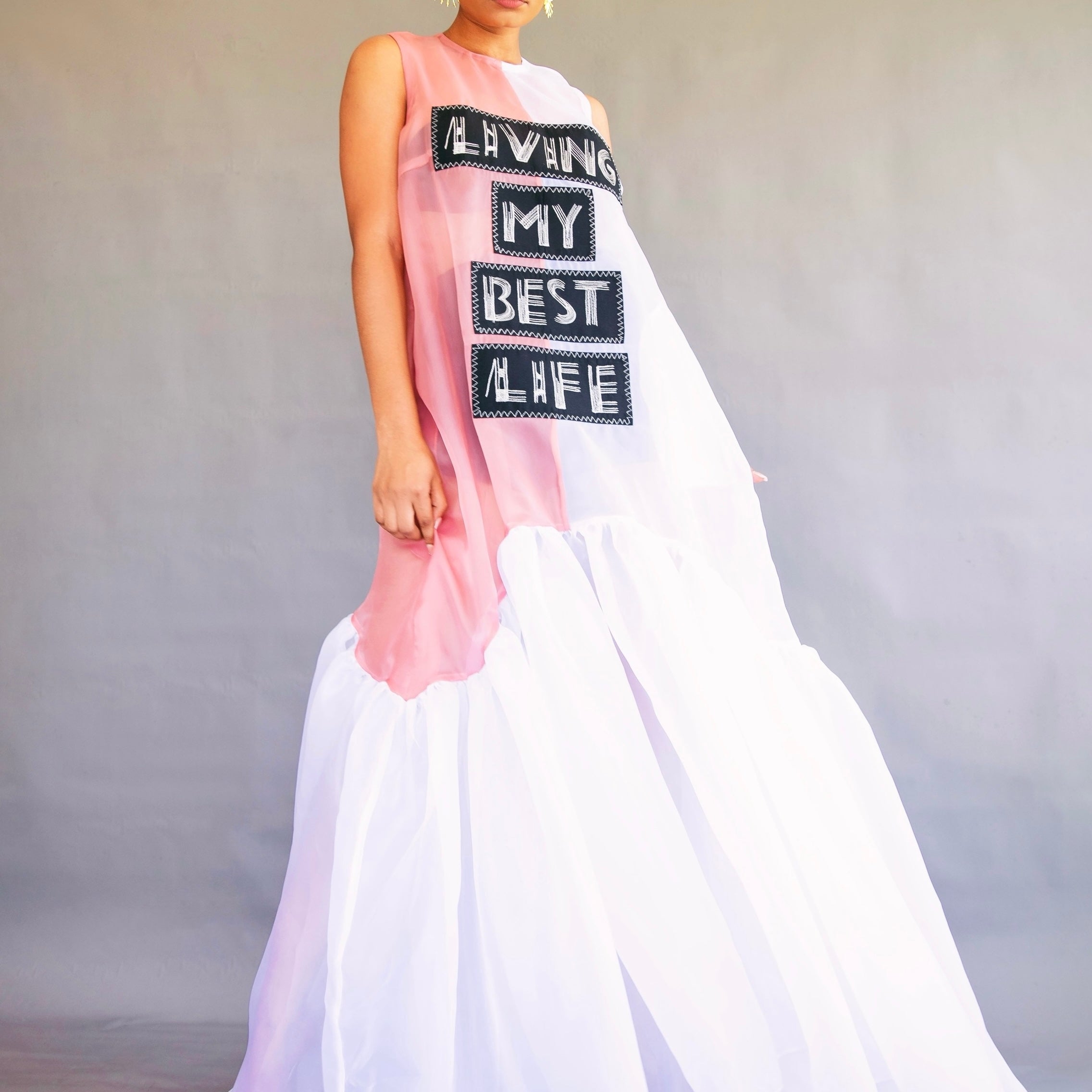 ODIO MIMONET TWO TONED ORGANZA LMBL DRESS