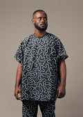 JZO - AMOEBA EMBROIDERED DASHIKI TOP ( 26)