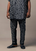 JZO - AMOEBA EMBROIDERED DASHIKI PANTS ( 26)