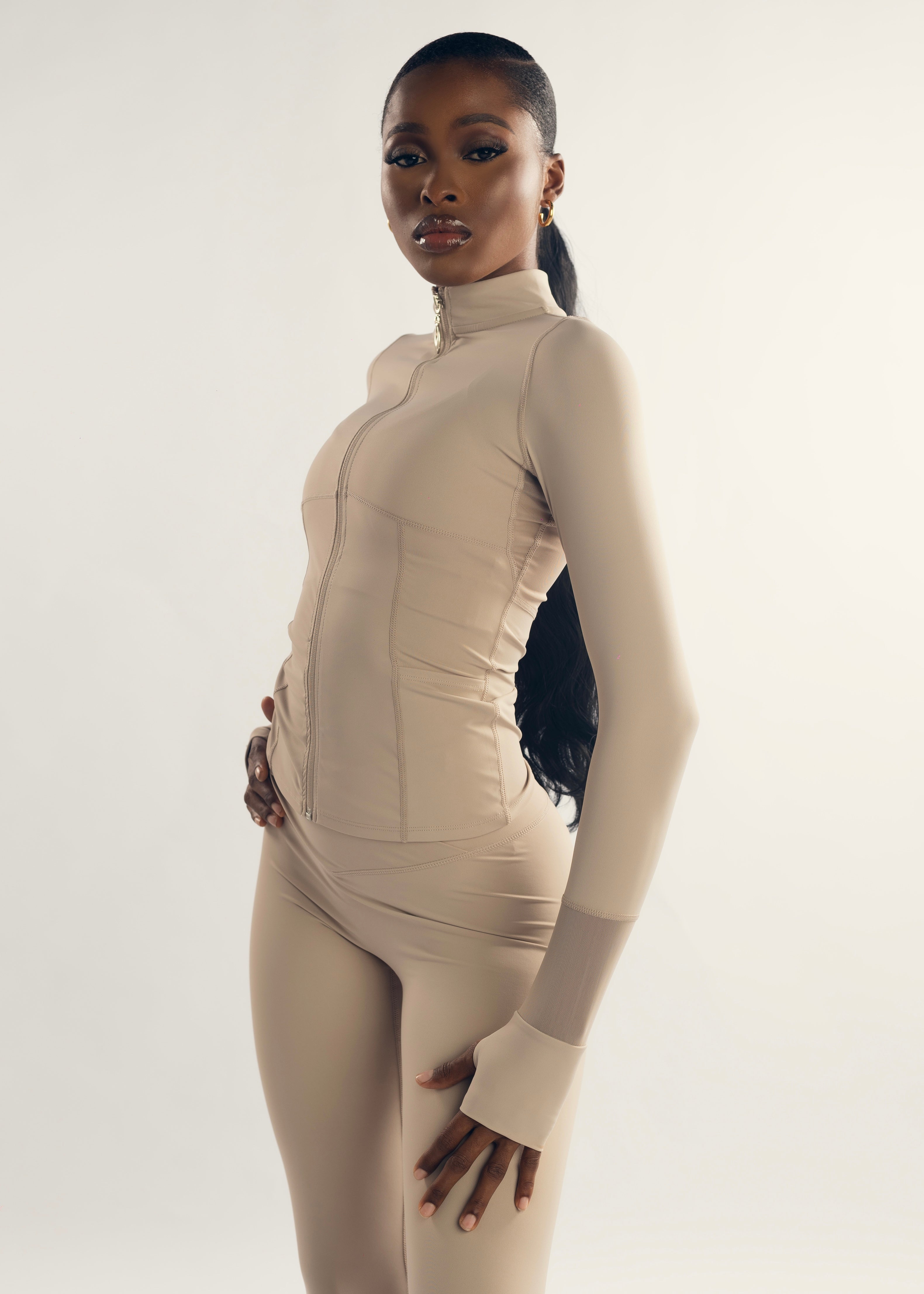 MOLDME  - AMI TAUPE ZIP-UP JACKET