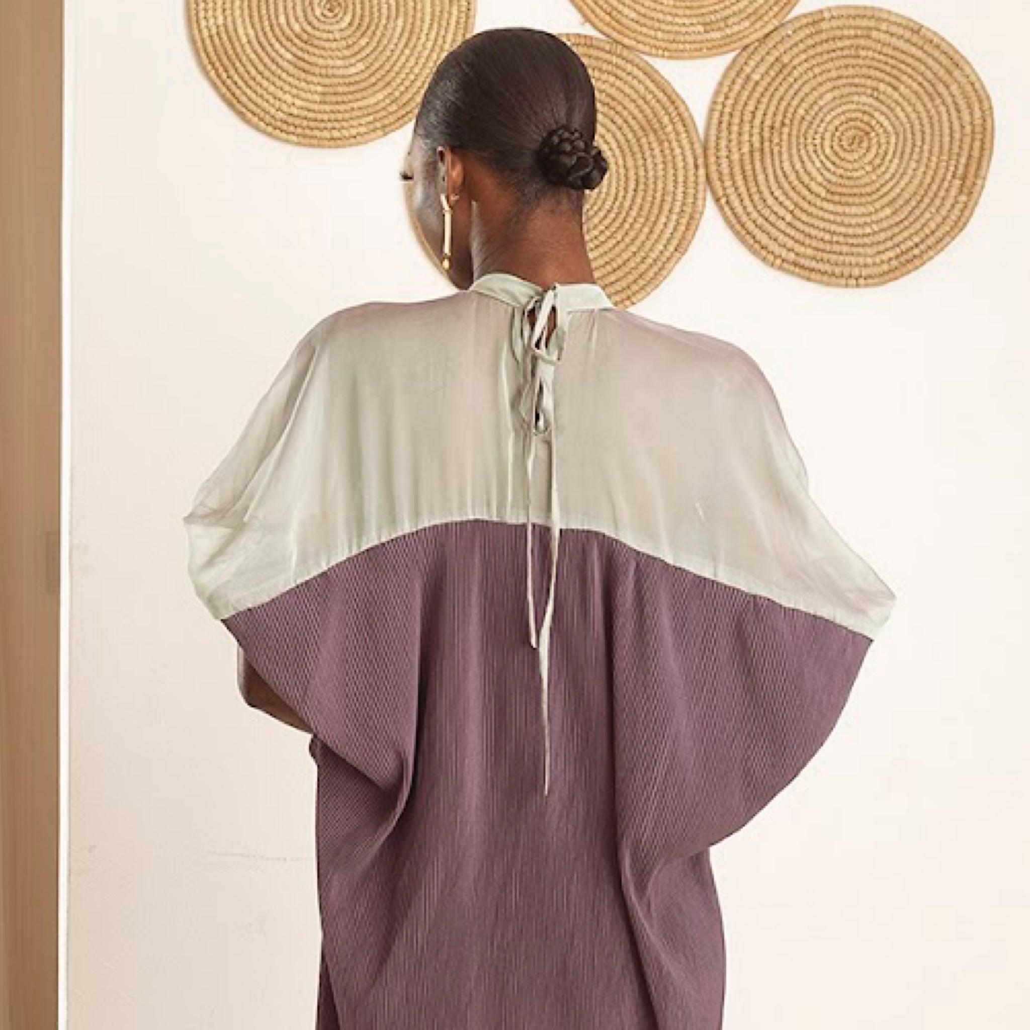 KWELAKU SIGNATURE PLISSE KAFTAN