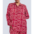 MIRELLABROGGI DAUGHTERS-BURGUNDY LOGO BLOUSE