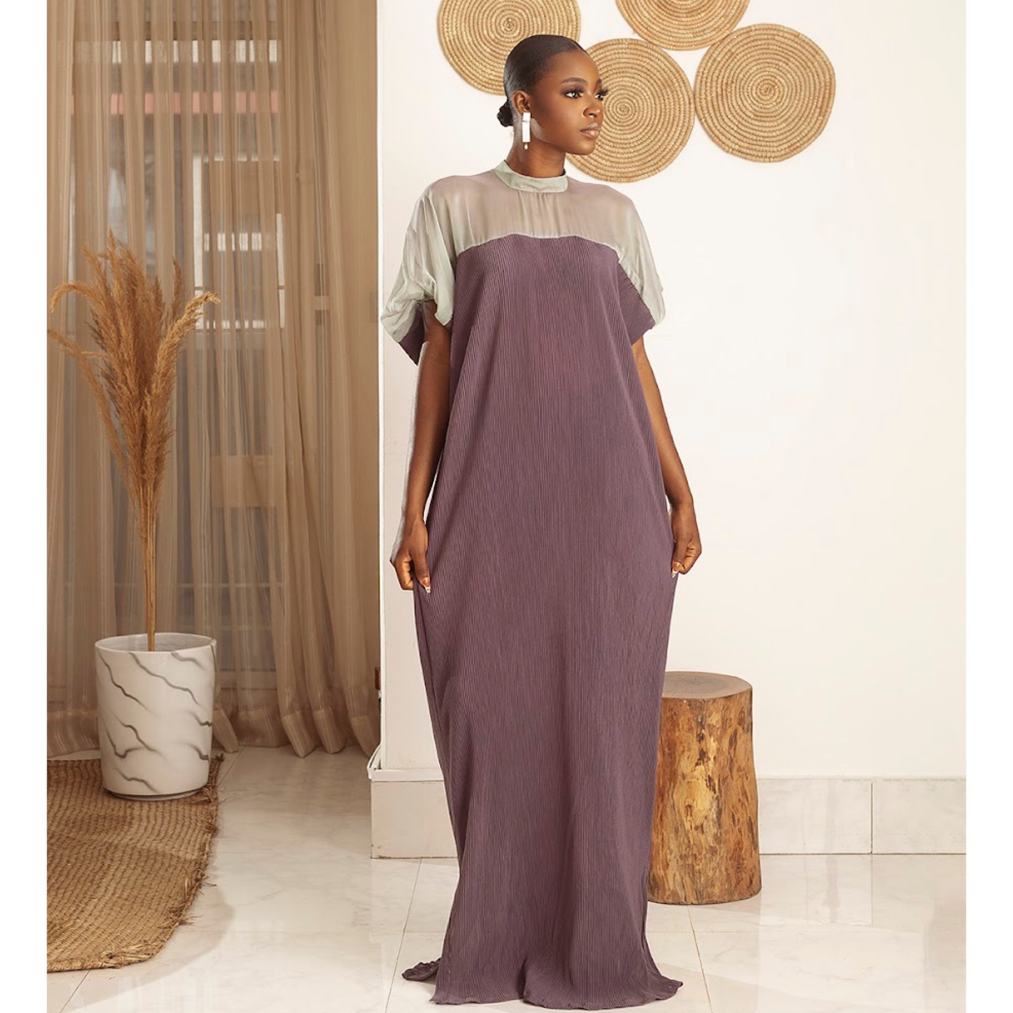 KWELAKU SIGNATURE PLISSE KAFTAN
