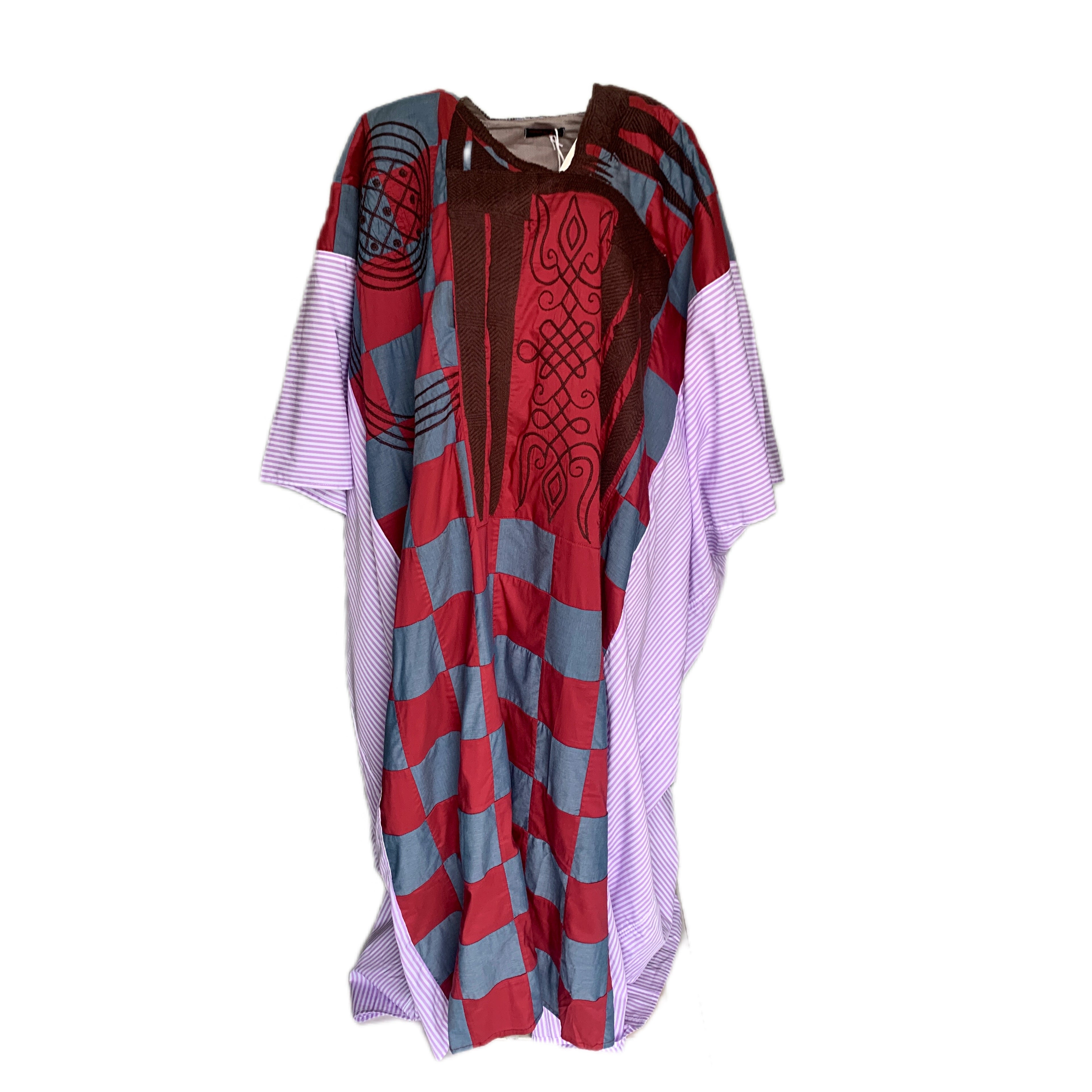 ODIO MIMONET KEMEBI CHECKERED AGBADA