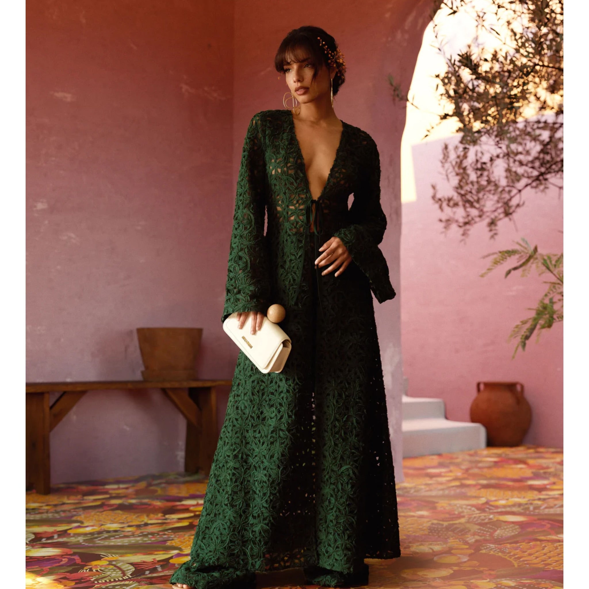 ANDREA IYAMAH NDU LACE  KIMONO