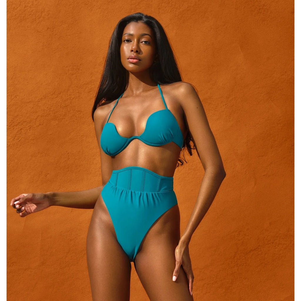 ANDREA IYAMAH GURA CORSET TOP AND BOTTOM