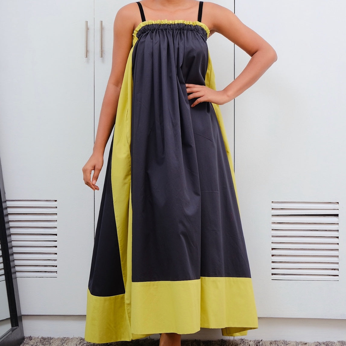 ISI BROWN RIO MIDI DRESS