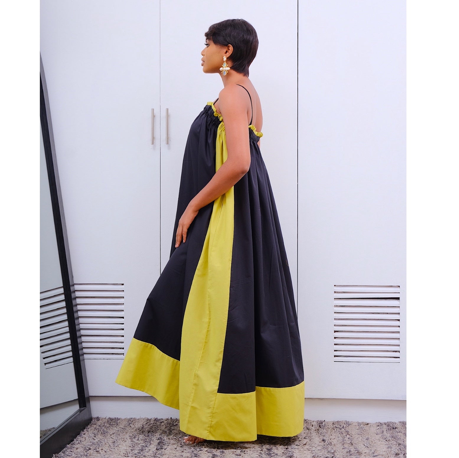 ISI BROWN RIO MIDI DRESS