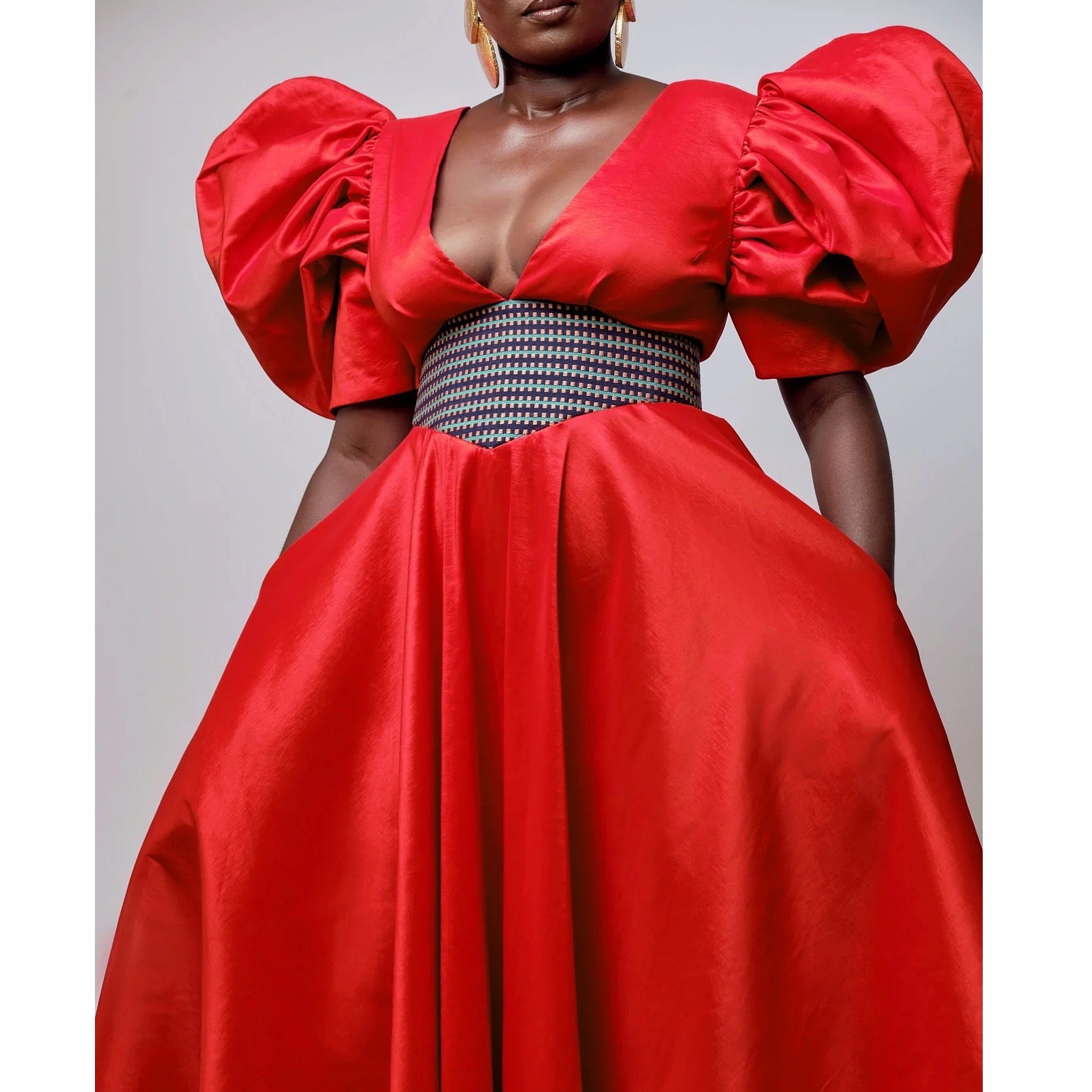 Tribassa Exaggerated Sleeve Gown