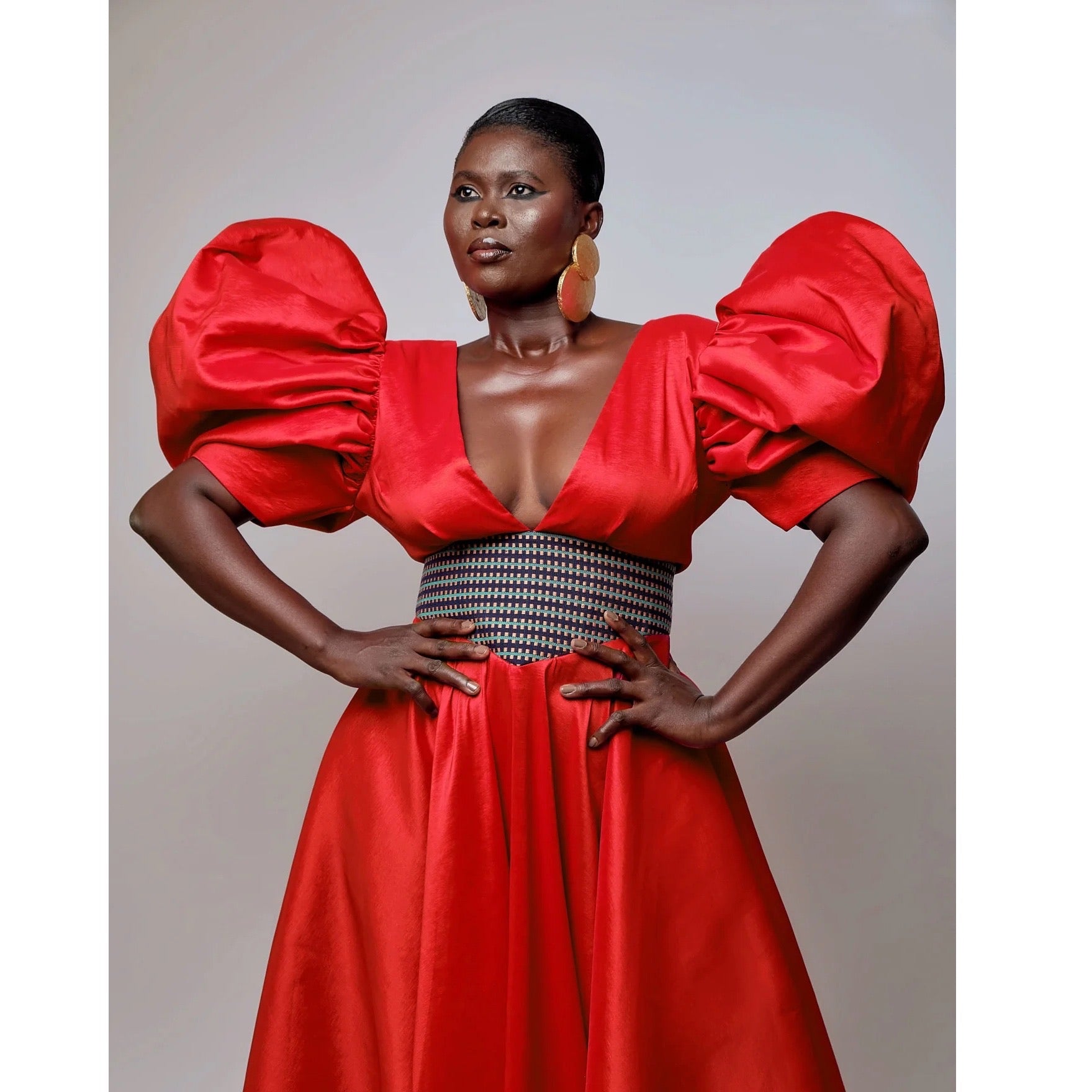 Tribassa Exaggerated Sleeve Gown