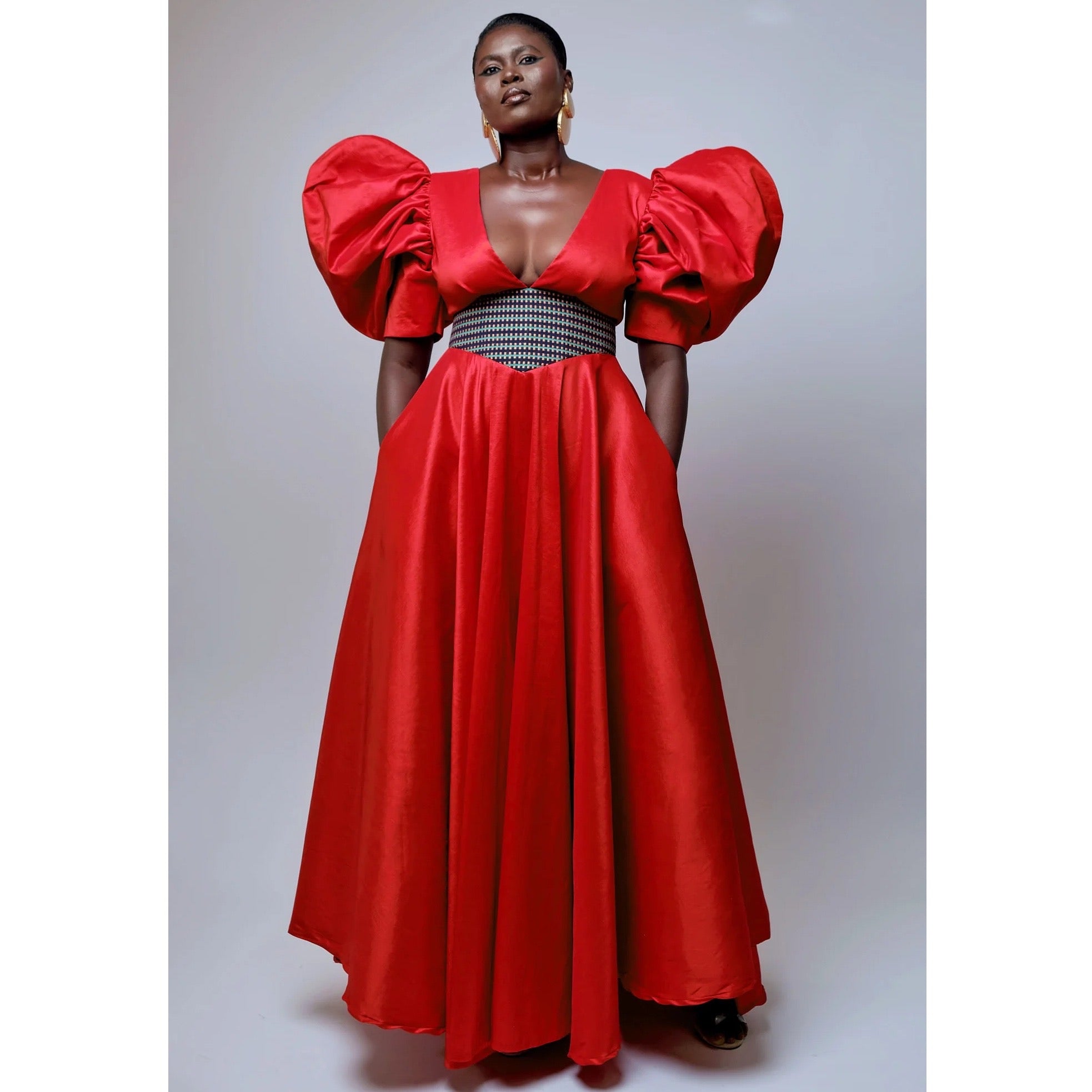 Tribassa Exaggerated Sleeve Gown