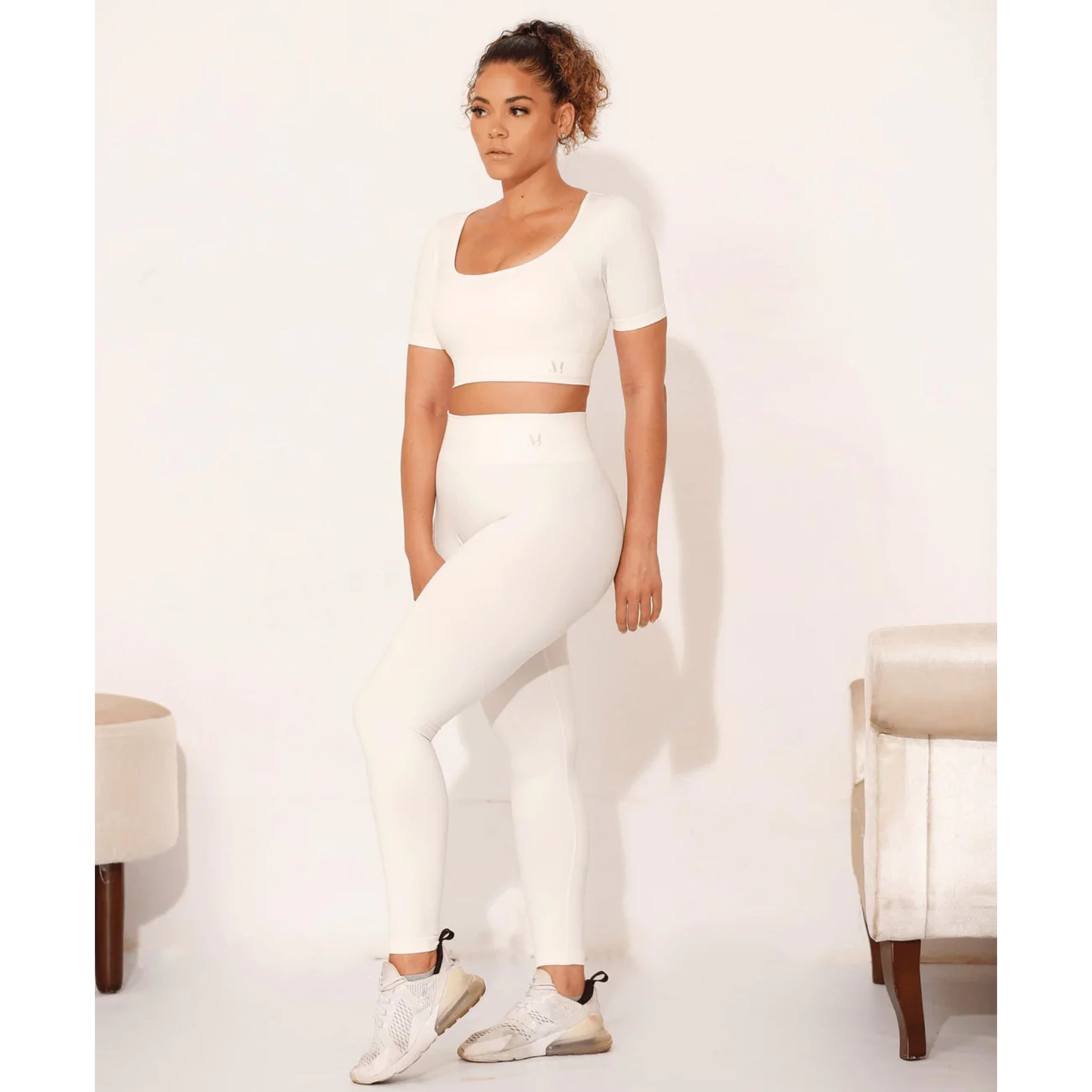 Moldme Amare Coconut Milk Full-Length Leggings