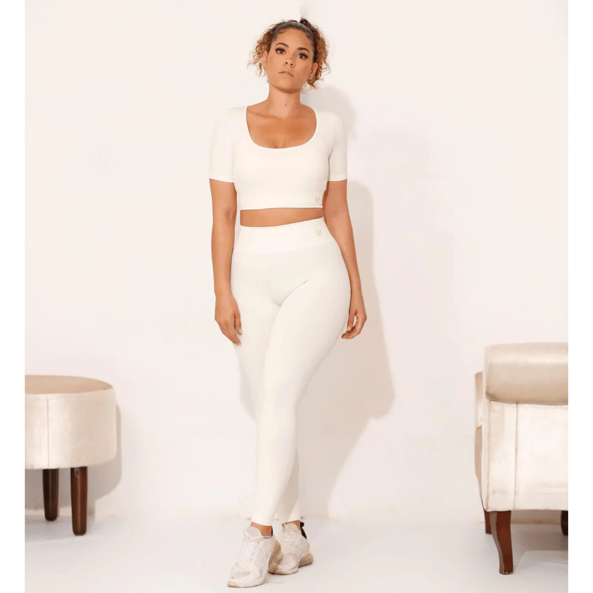 Moldme Amare Coconut Milk Full-Length Leggings