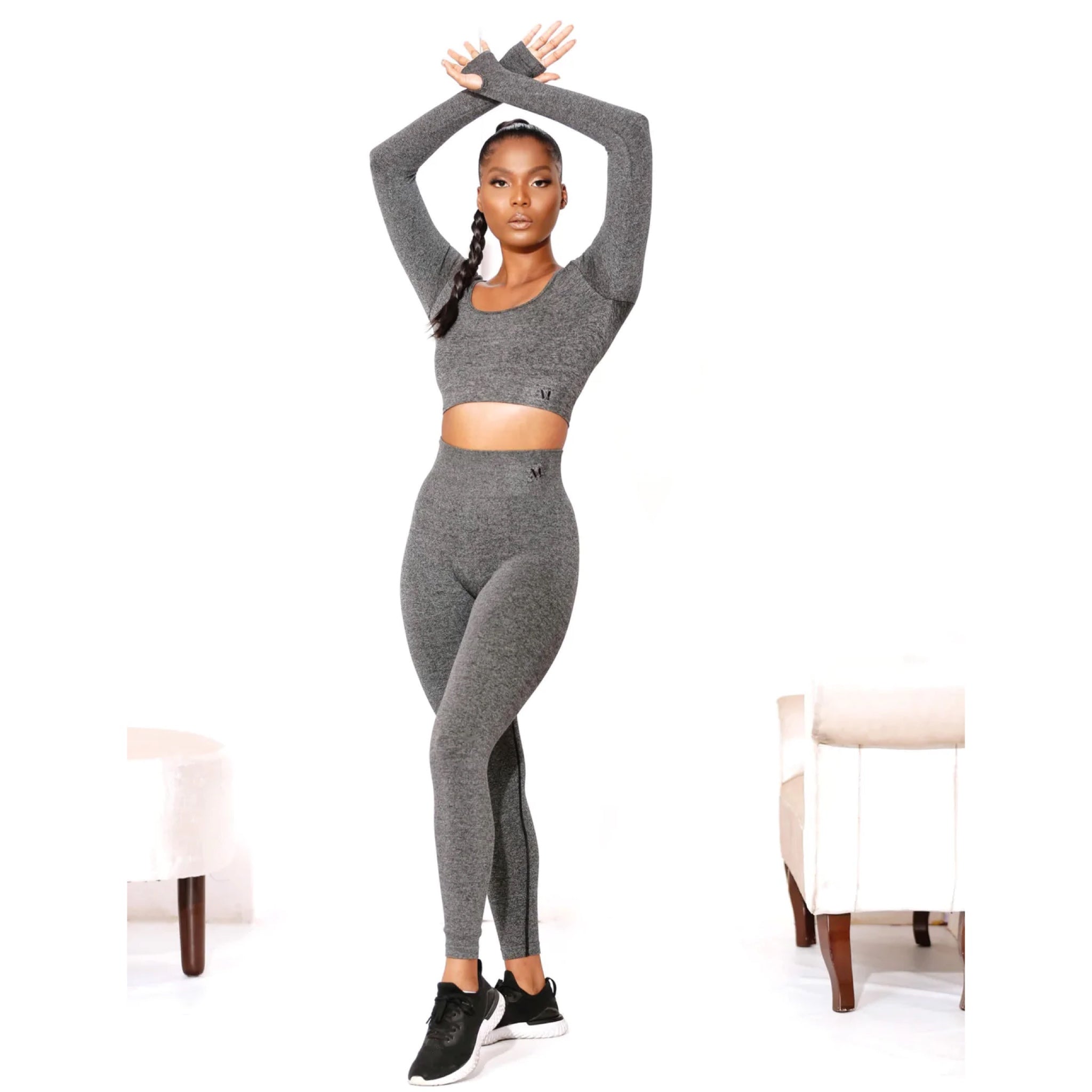 Moldme Amare Dark Grey Full-Length Leggings