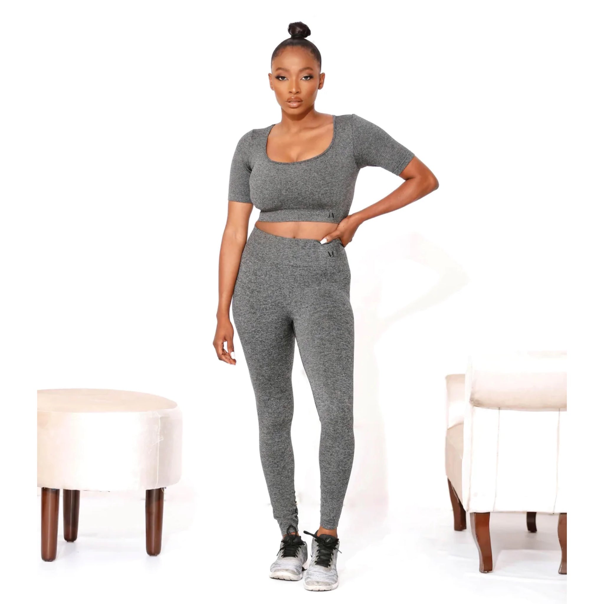 Moldme Amare Dark Grey Full-Length Leggings