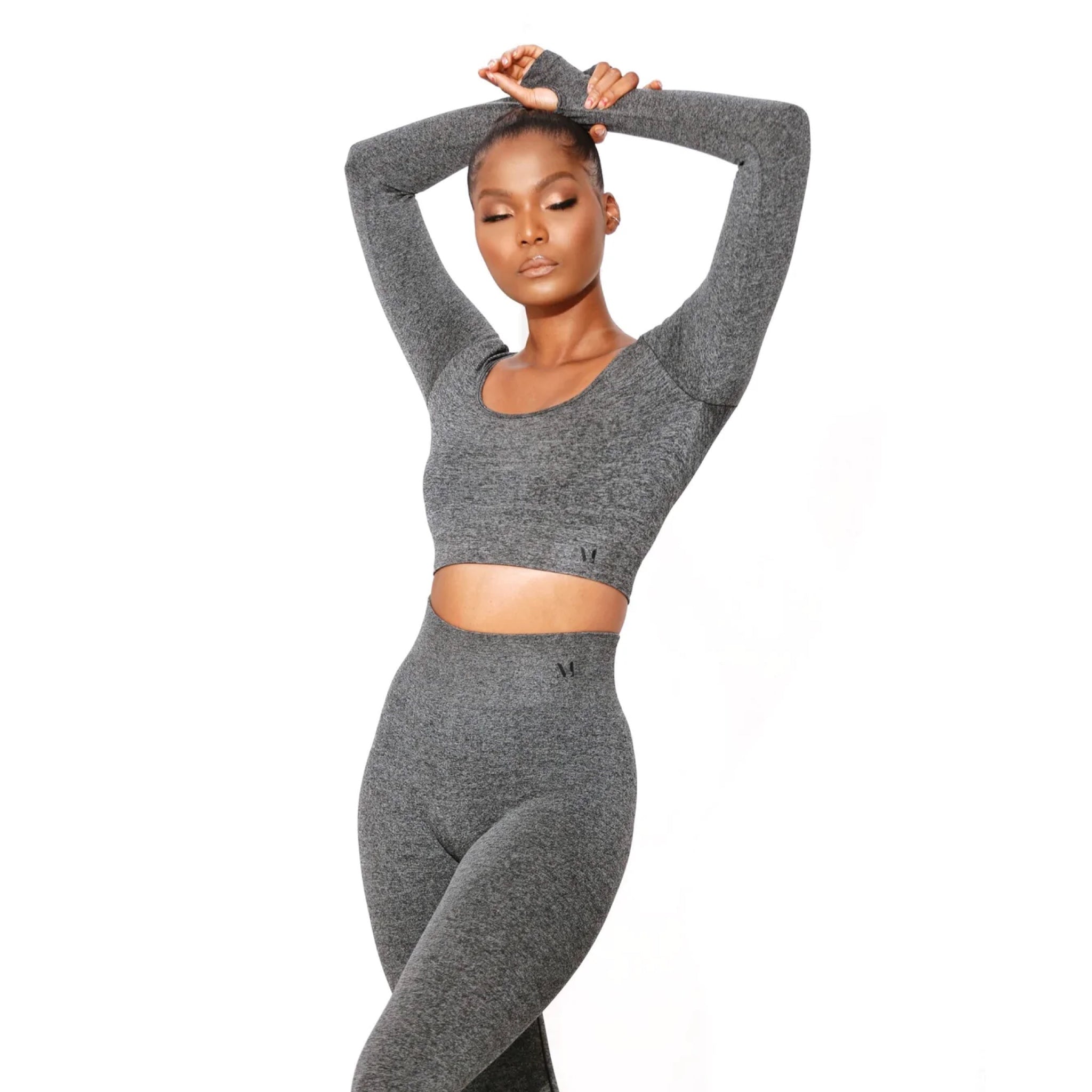 Moldme Amare Dark Grey Long-Sleeve Top